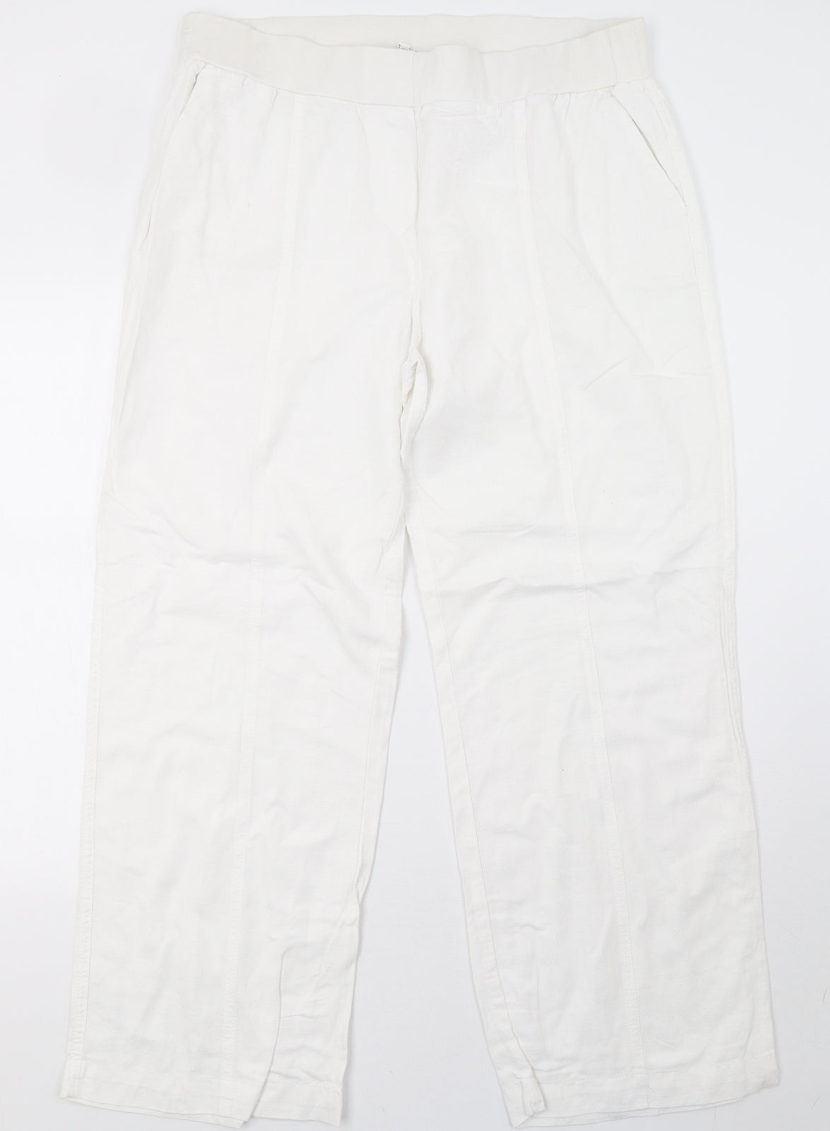 Simply Be Womens White   Trousers  Size 16 L32 in