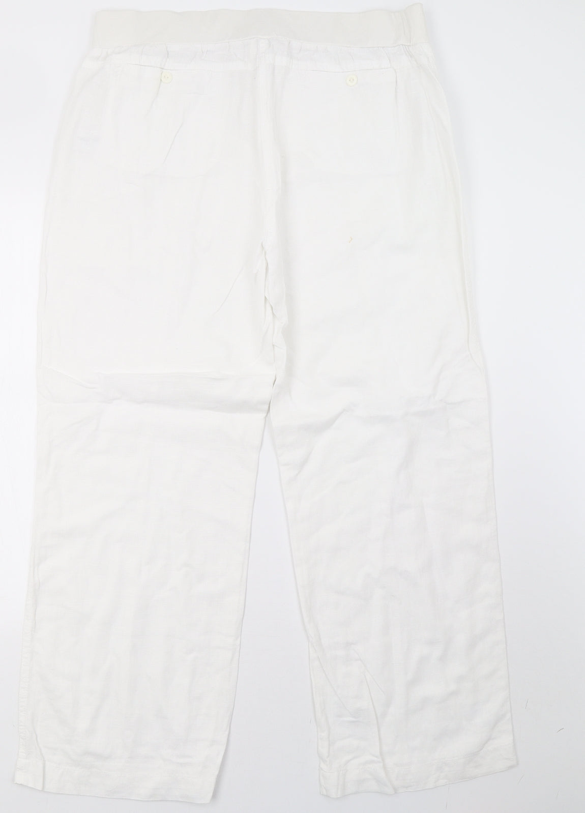 Simply Be Womens White   Trousers  Size 16 L32 in