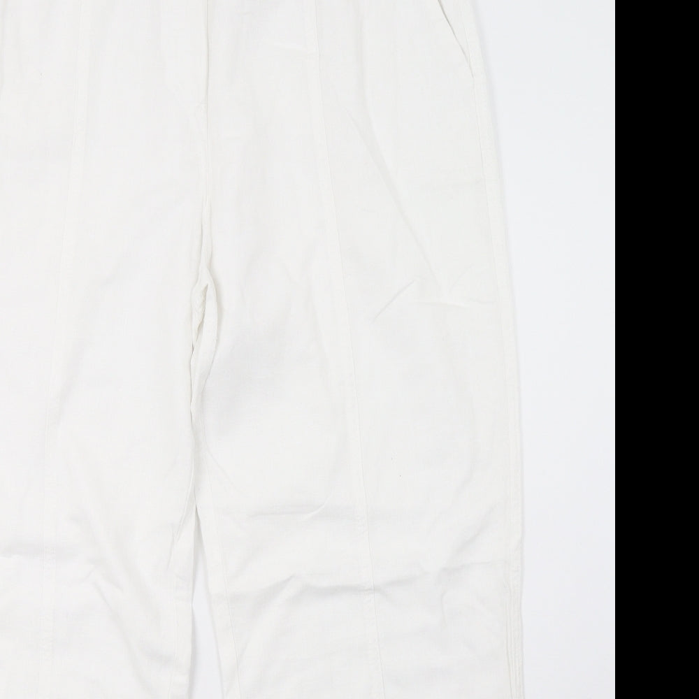Simply Be Womens White   Trousers  Size 16 L32 in