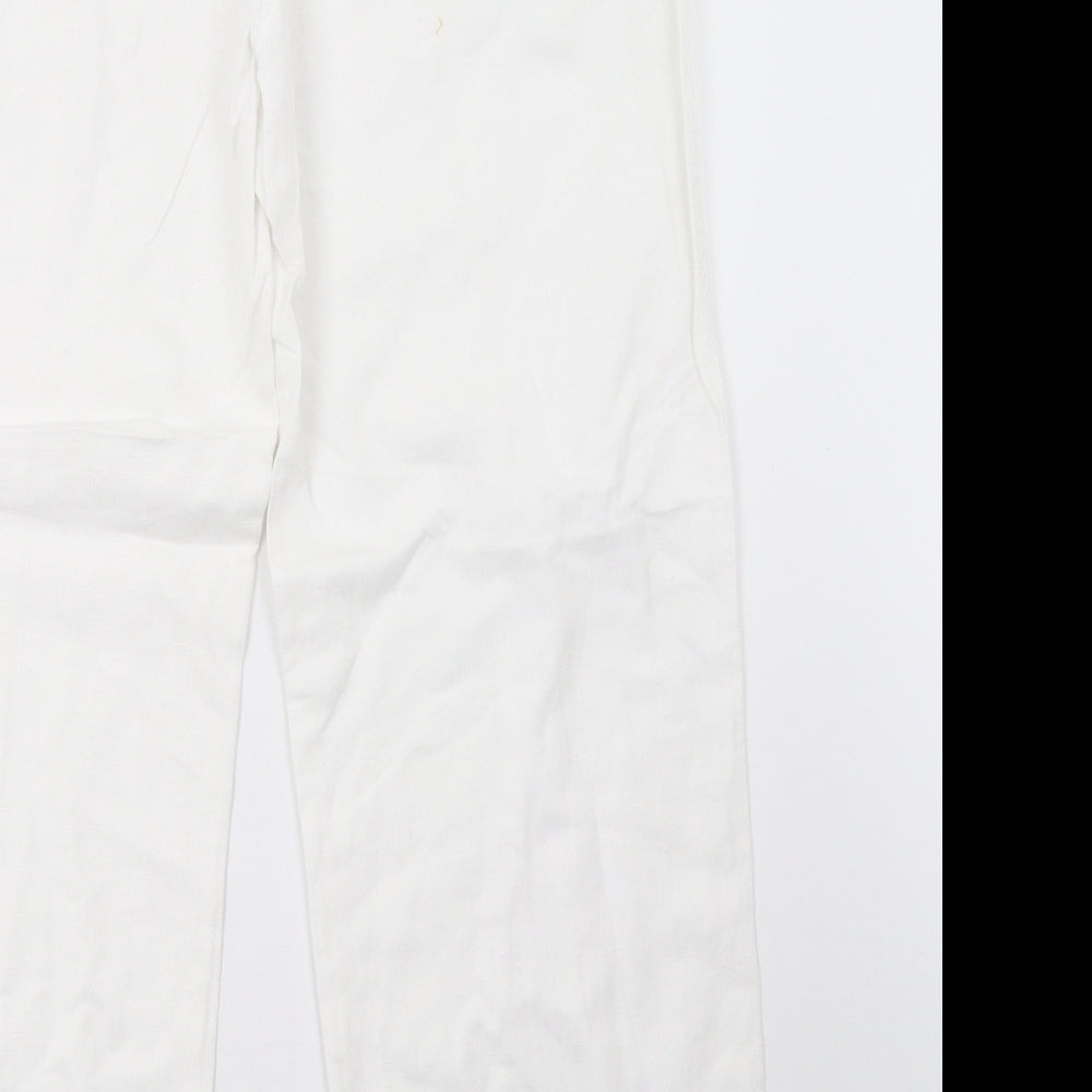 Simply Be Womens White   Trousers  Size 16 L32 in