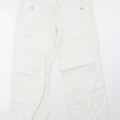 NEXT Womens White   Trousers  Size 10 L27 in