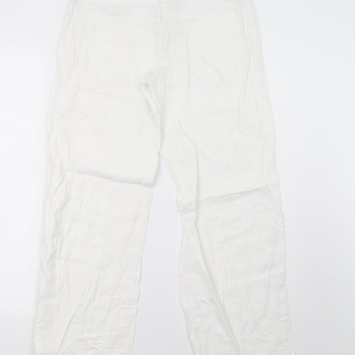 NEXT Womens White   Trousers  Size 10 L27 in