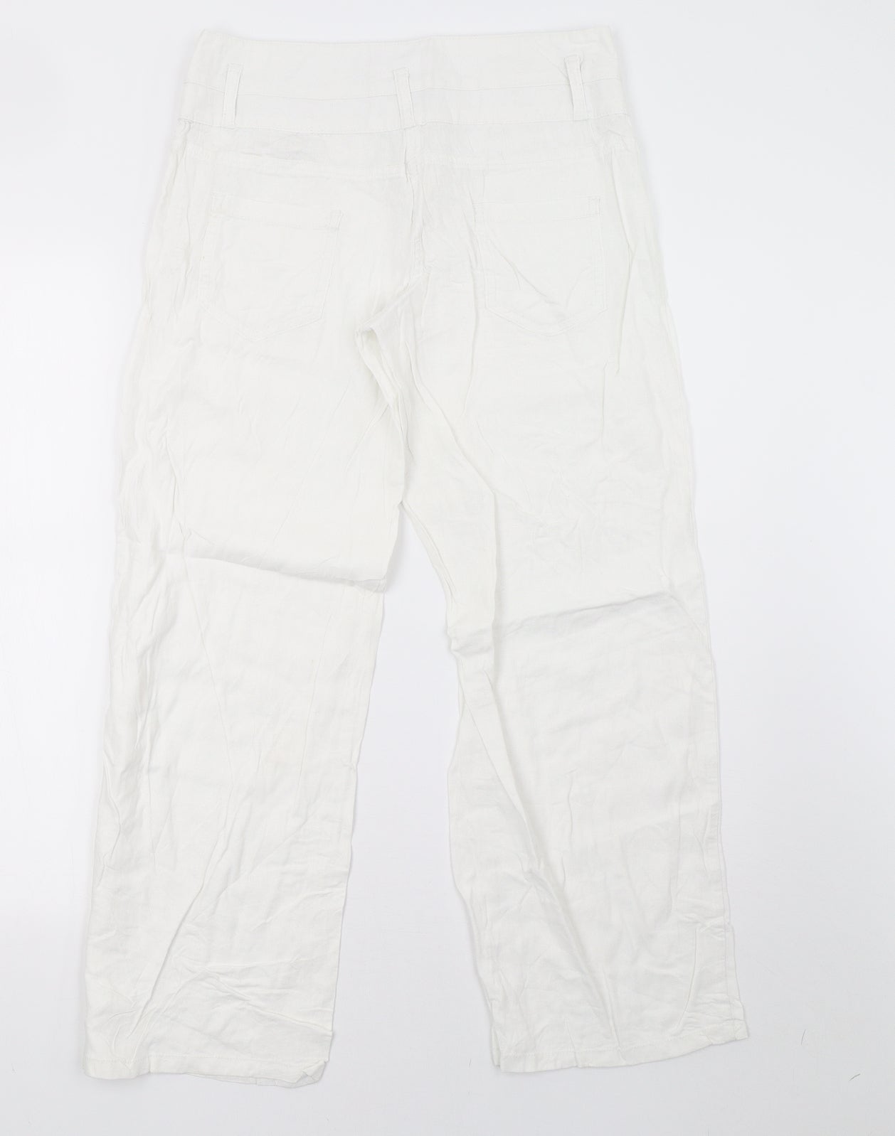 NEXT Womens White   Trousers  Size 10 L27 in
