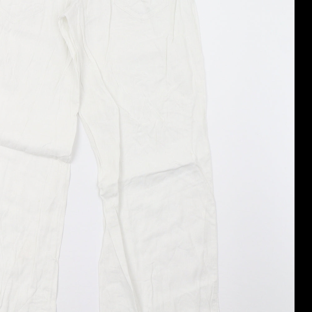 NEXT Womens White   Trousers  Size 10 L27 in