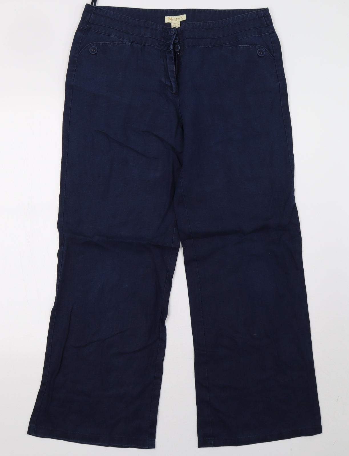 Monsoon Womens Blue   Trousers  Size 12 L30 in