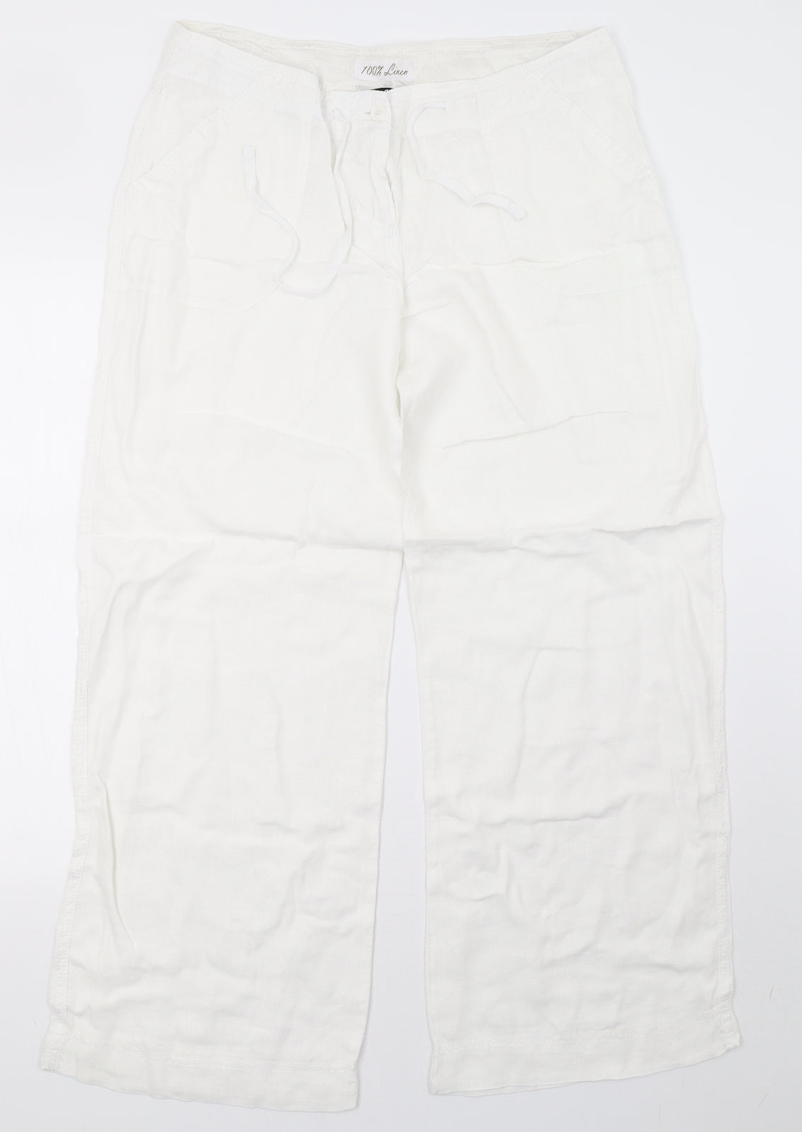 Primark Womens White   Trousers  Size 12 L30 in
