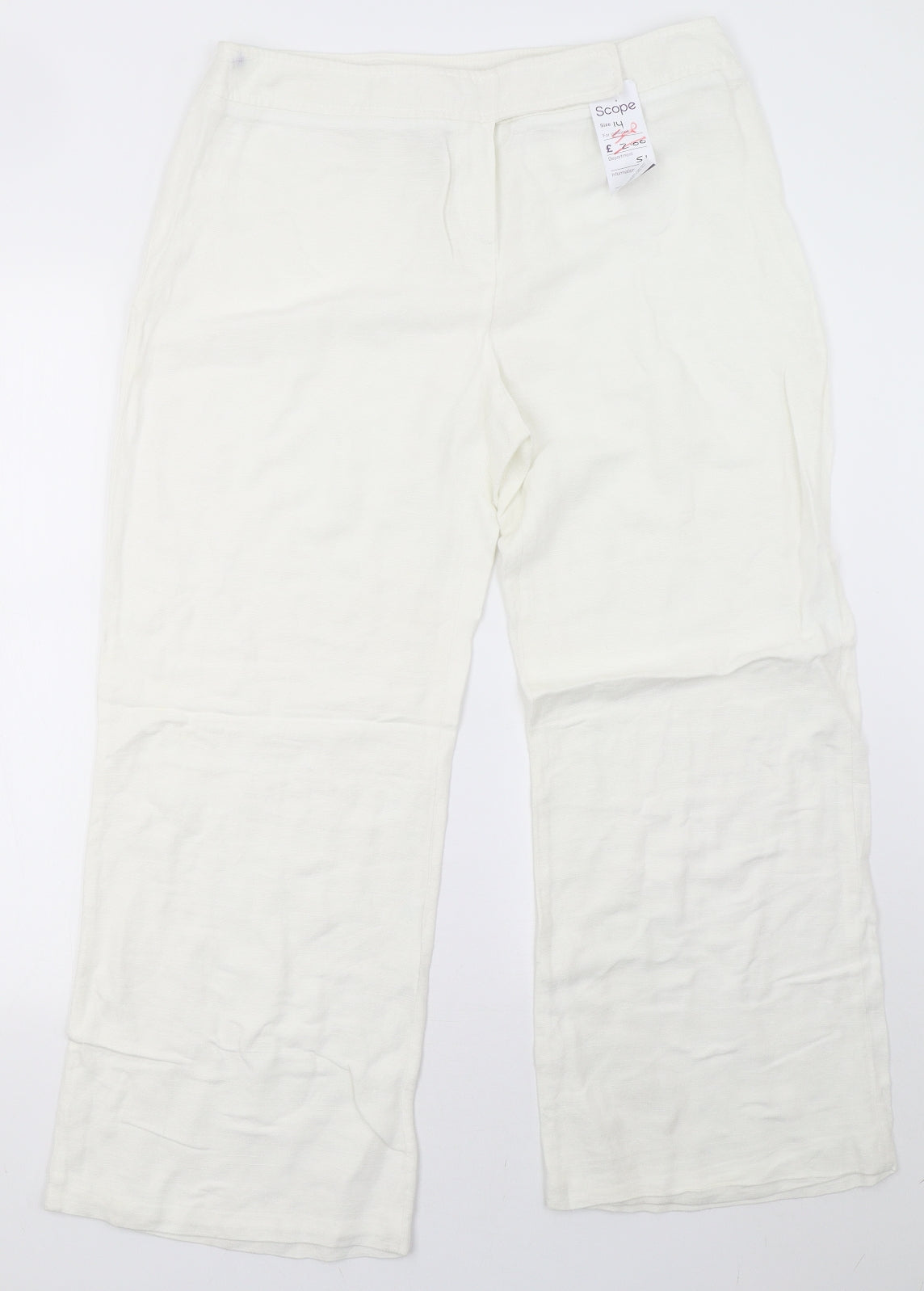 Wallis Womens White   Trousers  Size 14 L30 in