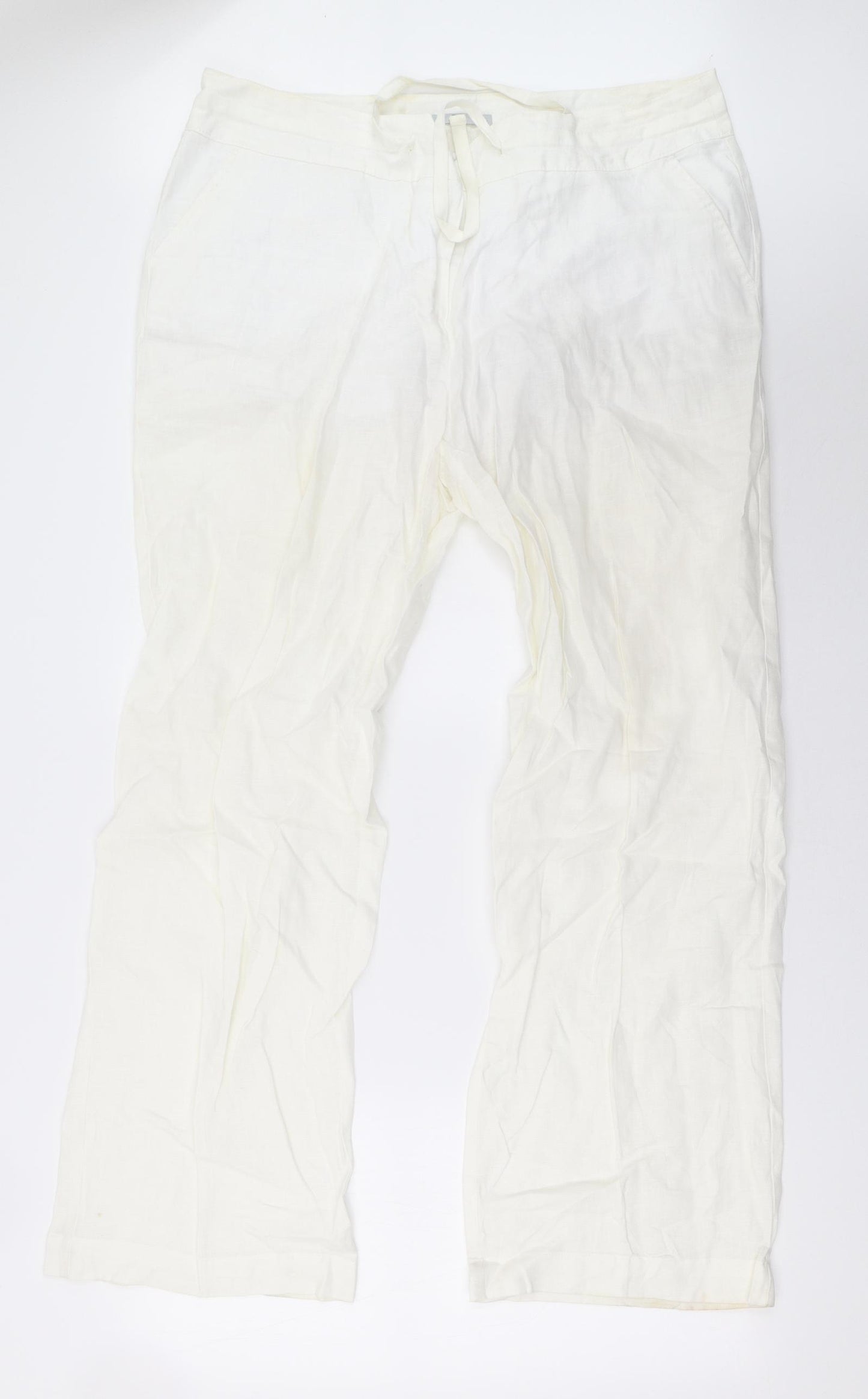 Sainsburys Womens White   Trousers  Size 16 L34 in
