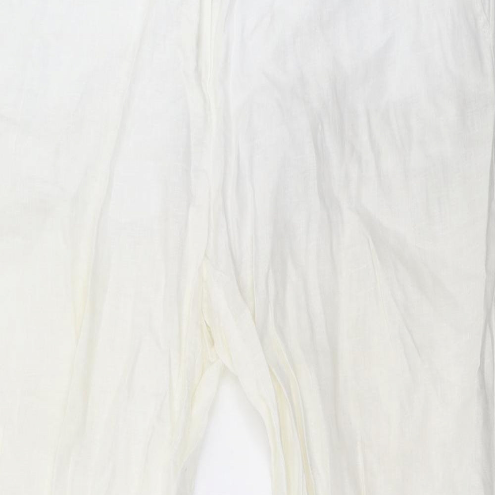 Sainsburys Womens White   Trousers  Size 16 L34 in