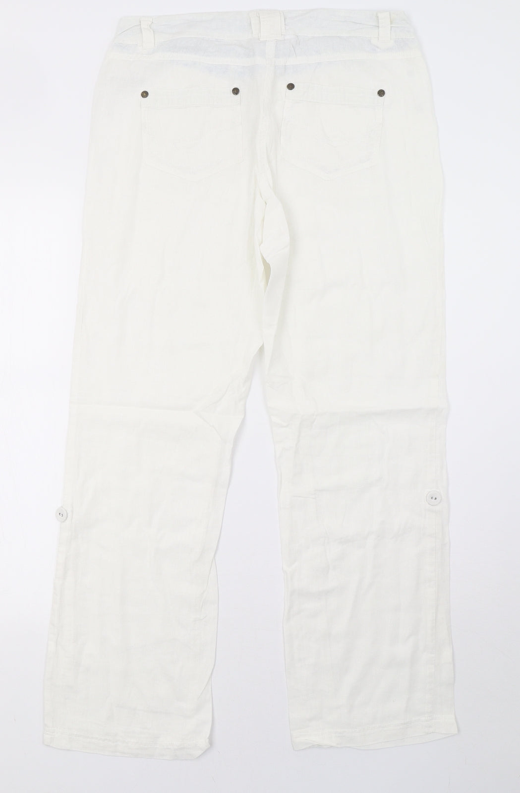 BHS Womens White   Trousers  Size 10 L30 in