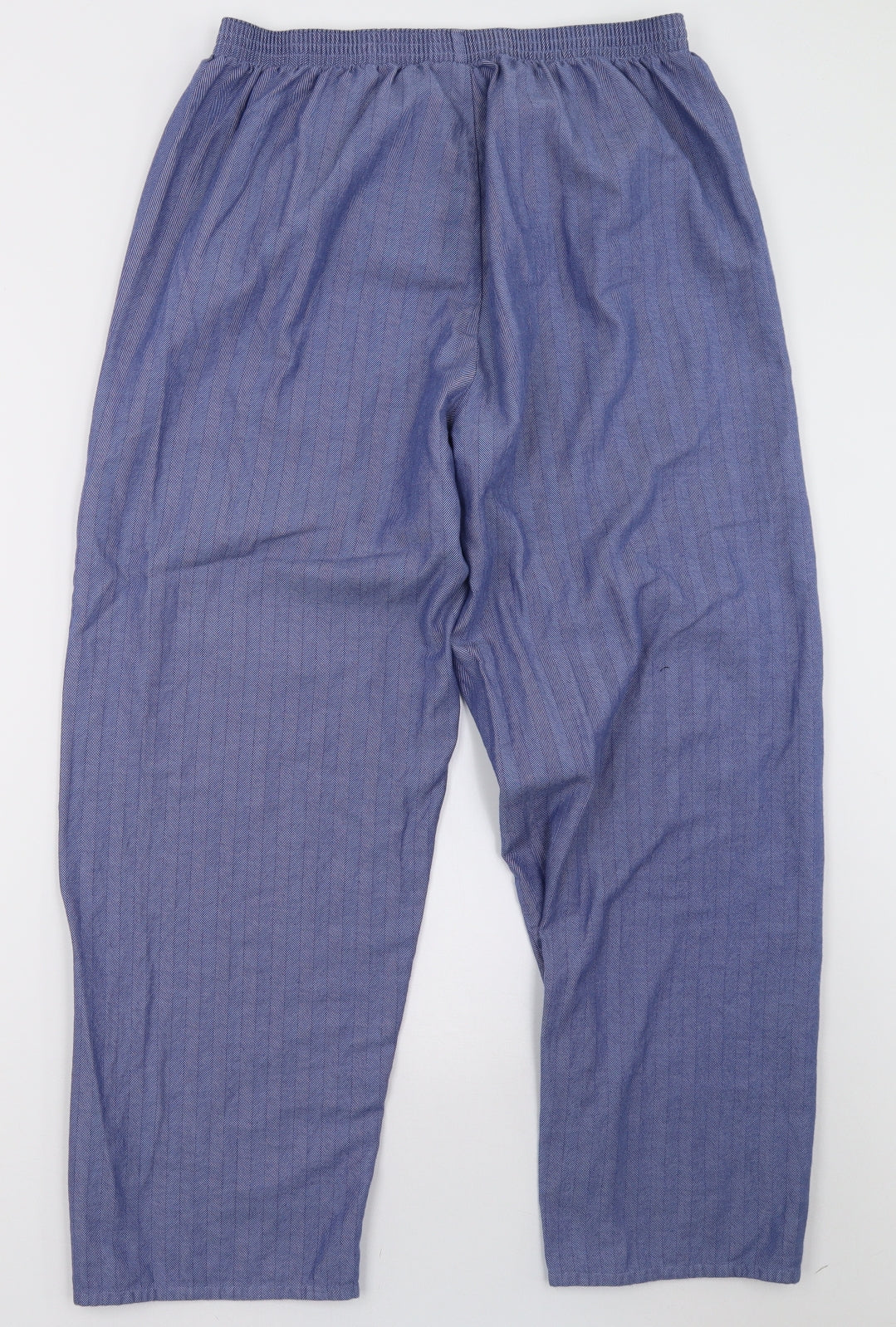 Marks and Spencer Mens Blue Striped   Pyjama Pants Size M