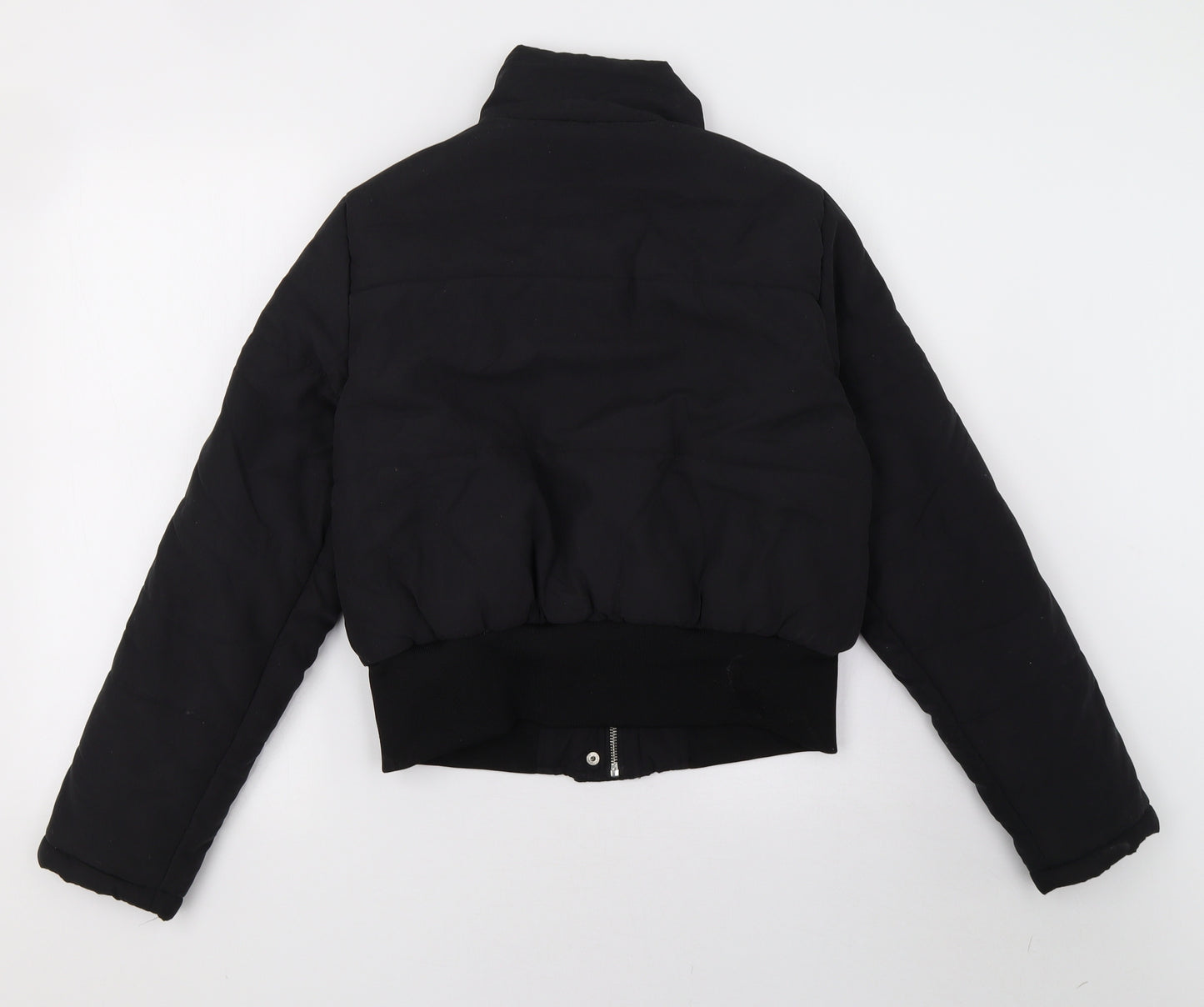 PRETTYLITTLETHING Womens Black   Puffer Jacket Coat Size 8