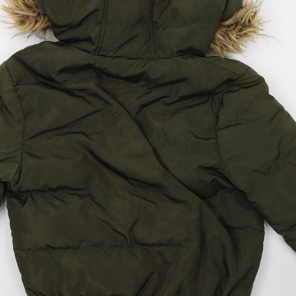 Missguided Womens Green   Bomber Jacket Coat Size 8