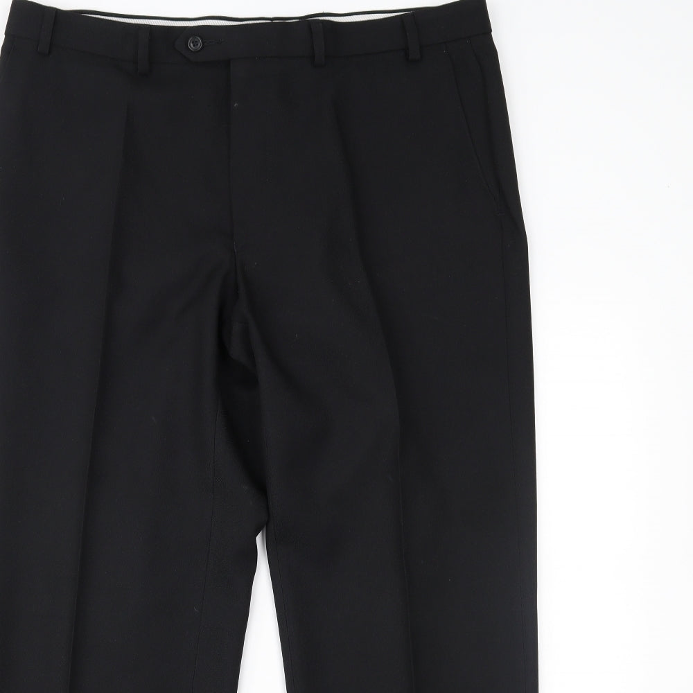 Marks and Spencer Mens Black   Trousers  Size 38 L29 in