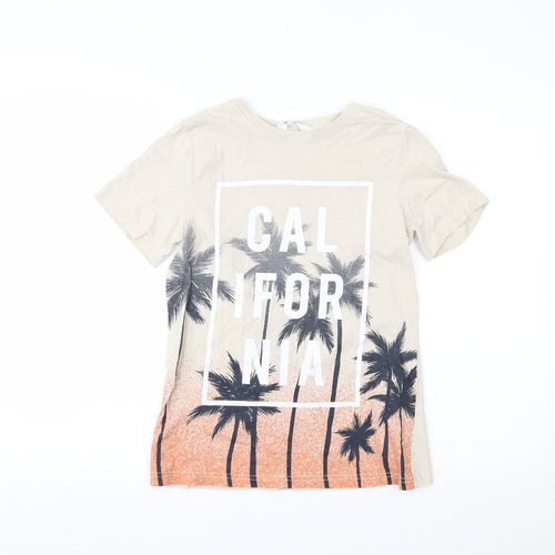 H&M Boys Beige   Basic T-Shirt Size 11-12 Years