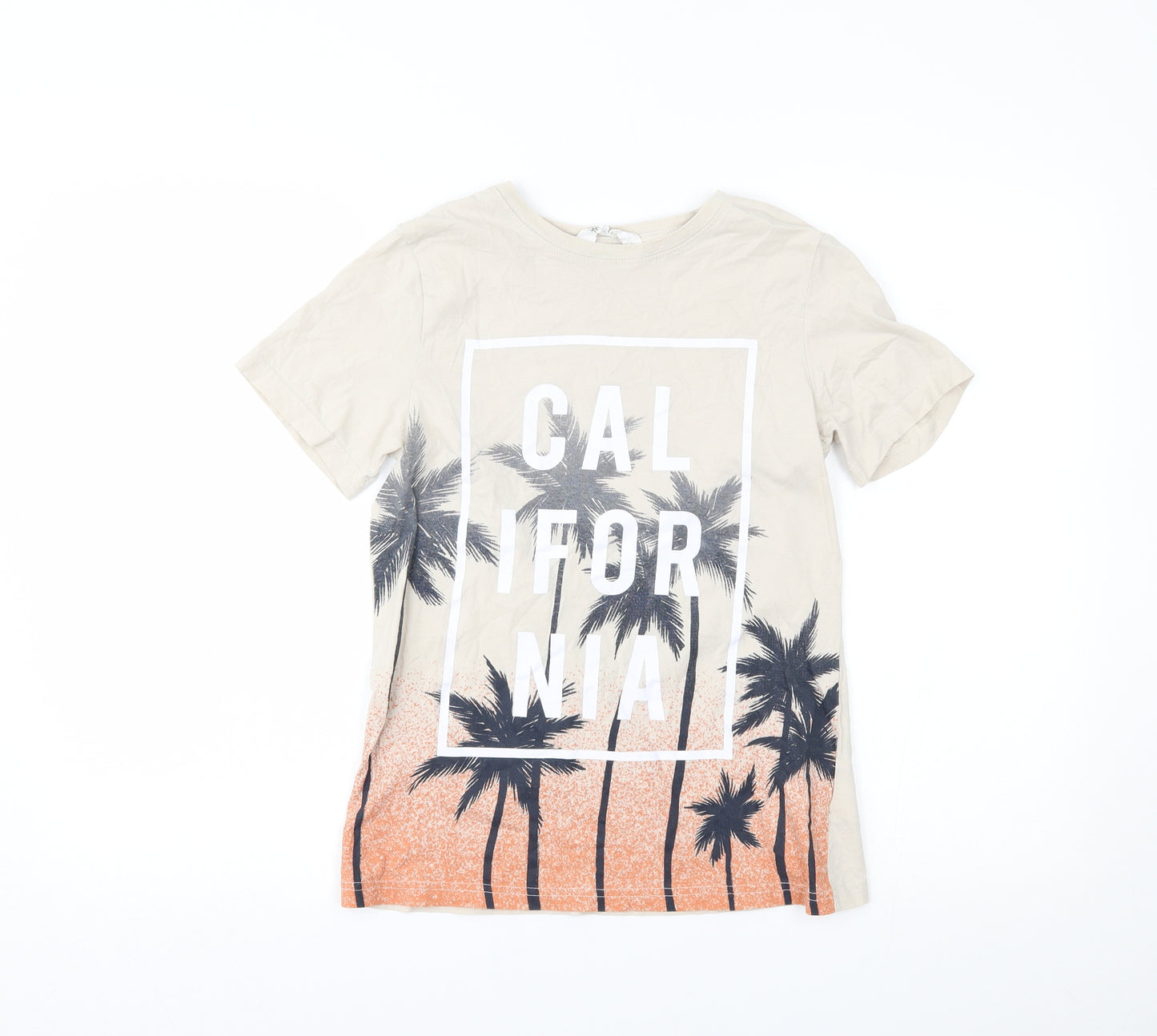 H&M Boys Beige   Basic T-Shirt Size 11-12 Years