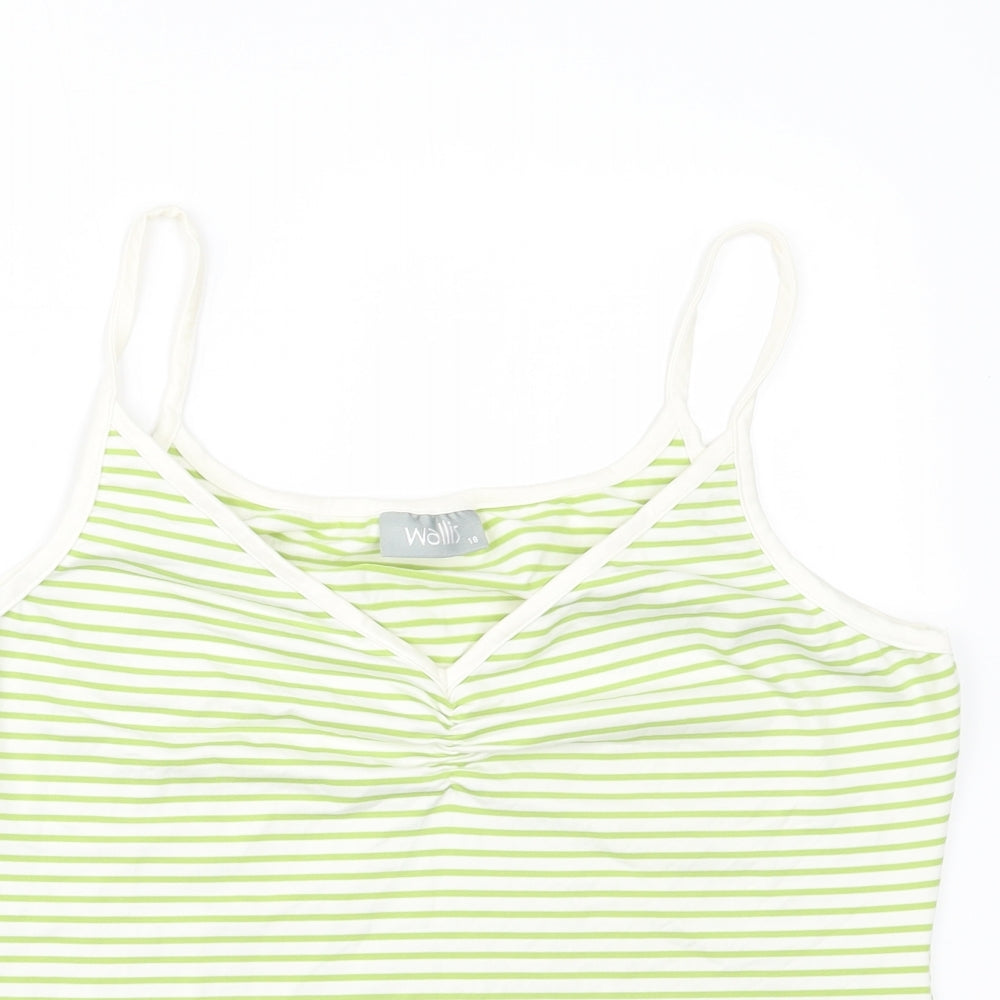Wallis Womens Green Striped  Camisole Tank Size 18