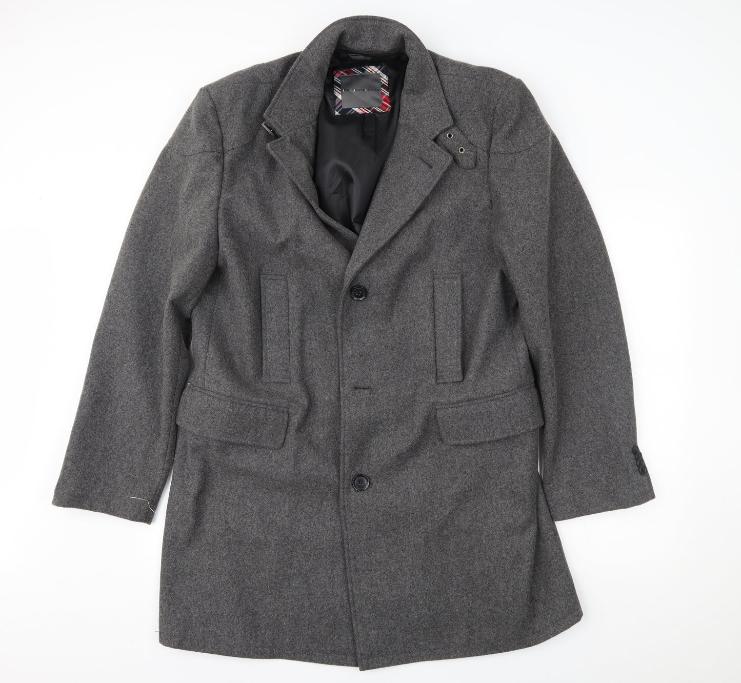 Frederik Anderson Copenhagen Mens Grey   Trench Coat Coat Size 42