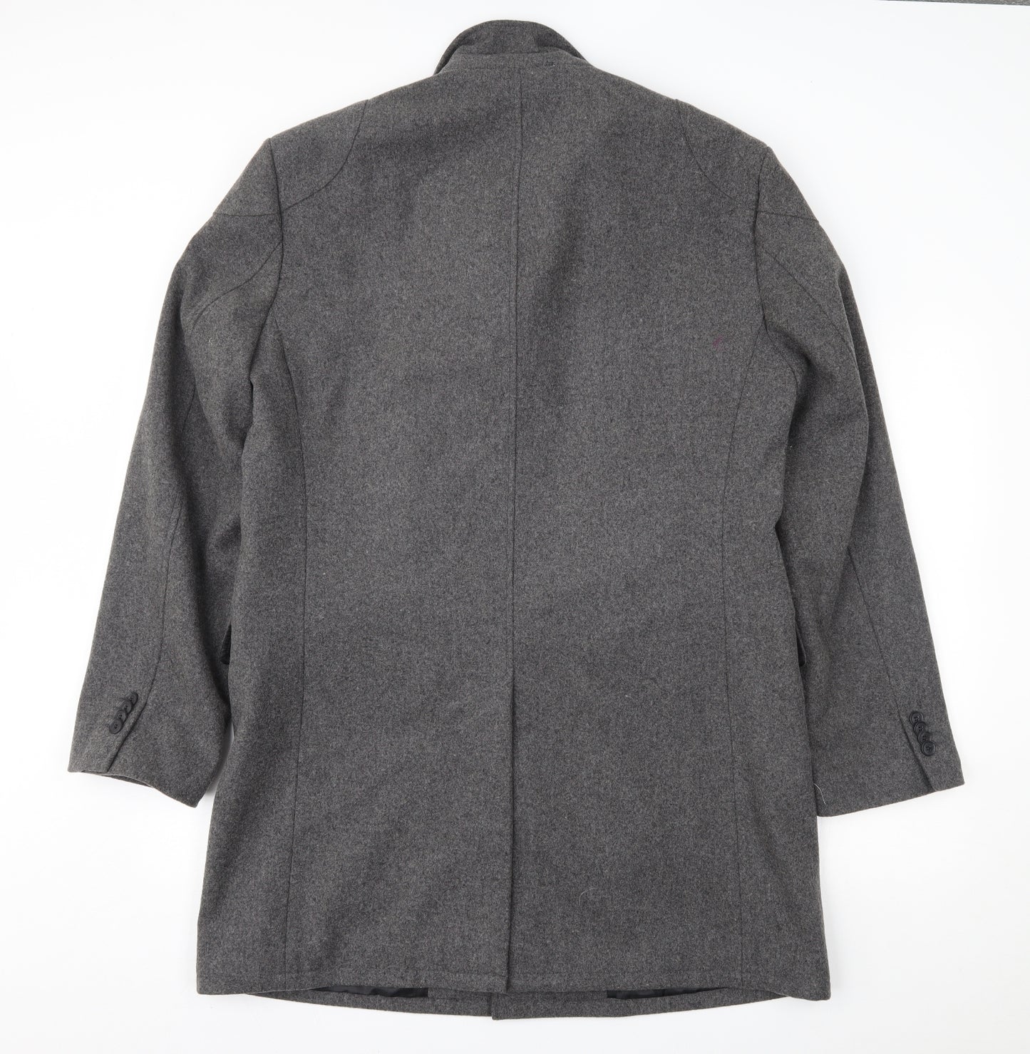 Frederik Anderson Copenhagen Mens Grey   Trench Coat Coat Size 42