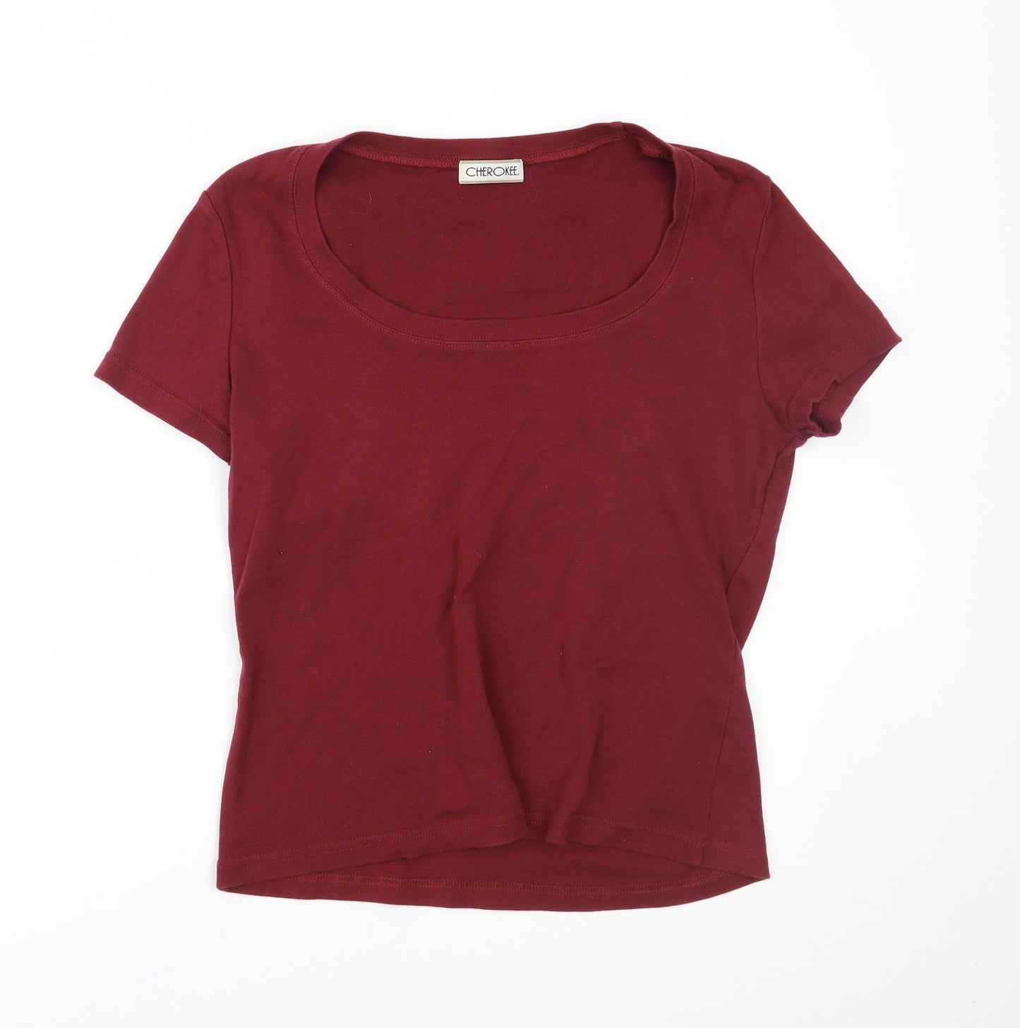 Cherokee Womens Red   Basic T-Shirt Size 16