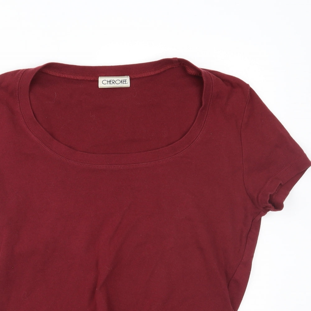 Cherokee Womens Red   Basic T-Shirt Size 16