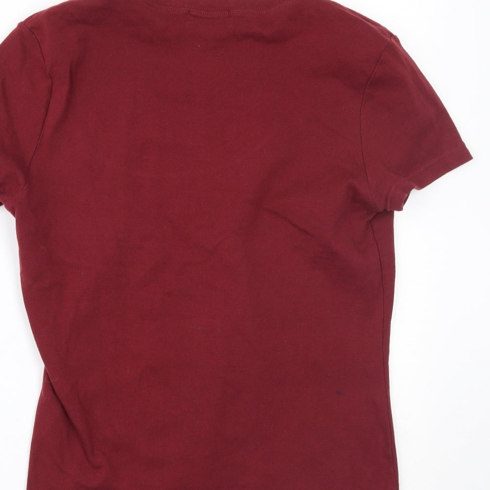 Cherokee Womens Red   Basic T-Shirt Size 16