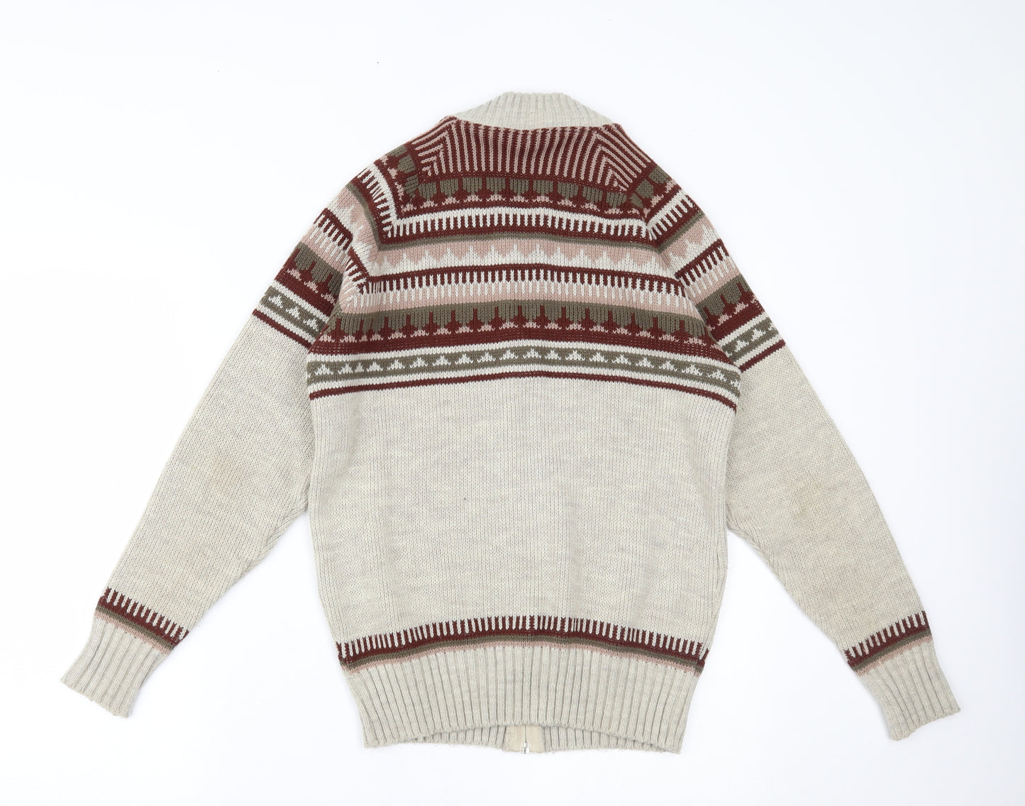 BHS Mens Beige Fair Isle  Jacket  Size 36