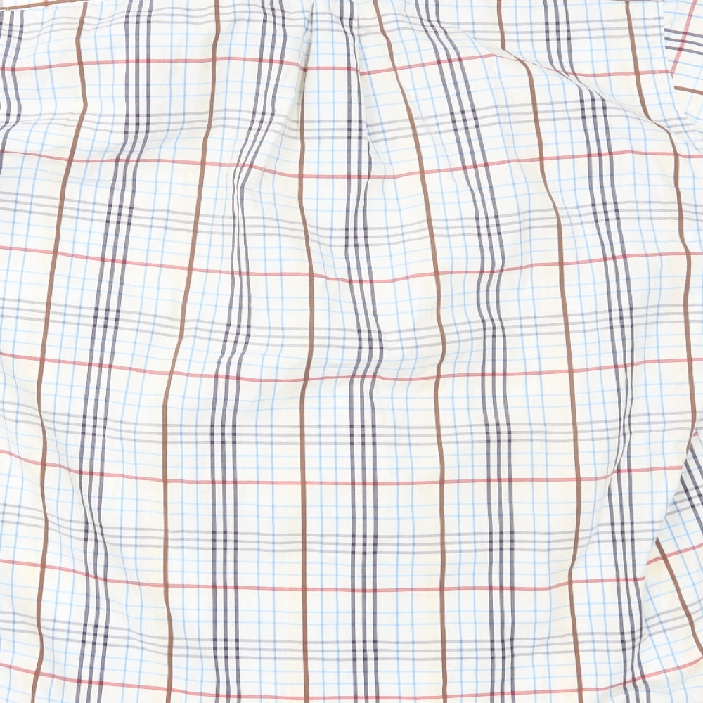 Viyella Mens Blue Plaid   Button-Up Size XL