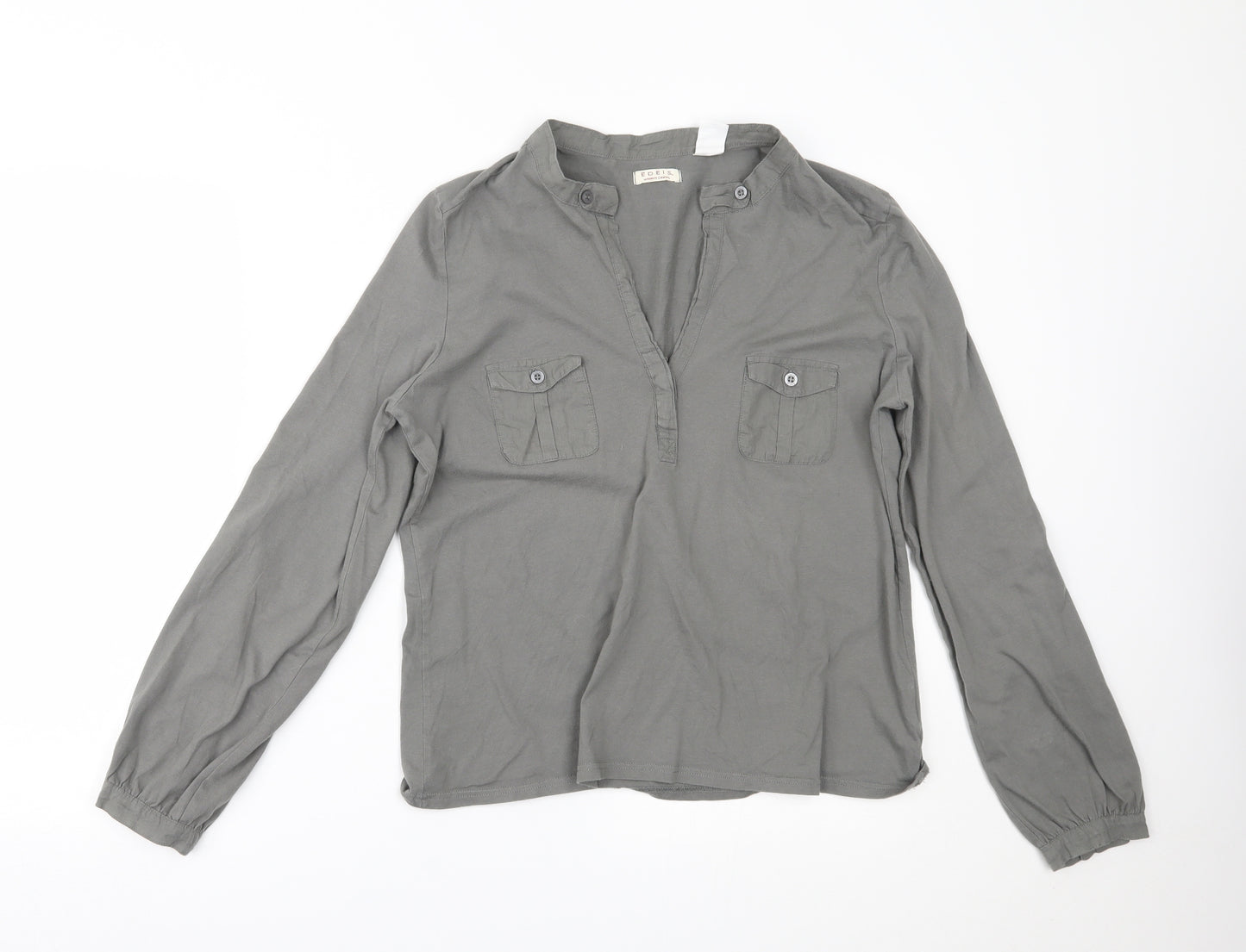 Edeis Womens Grey   Basic Blouse Size 18