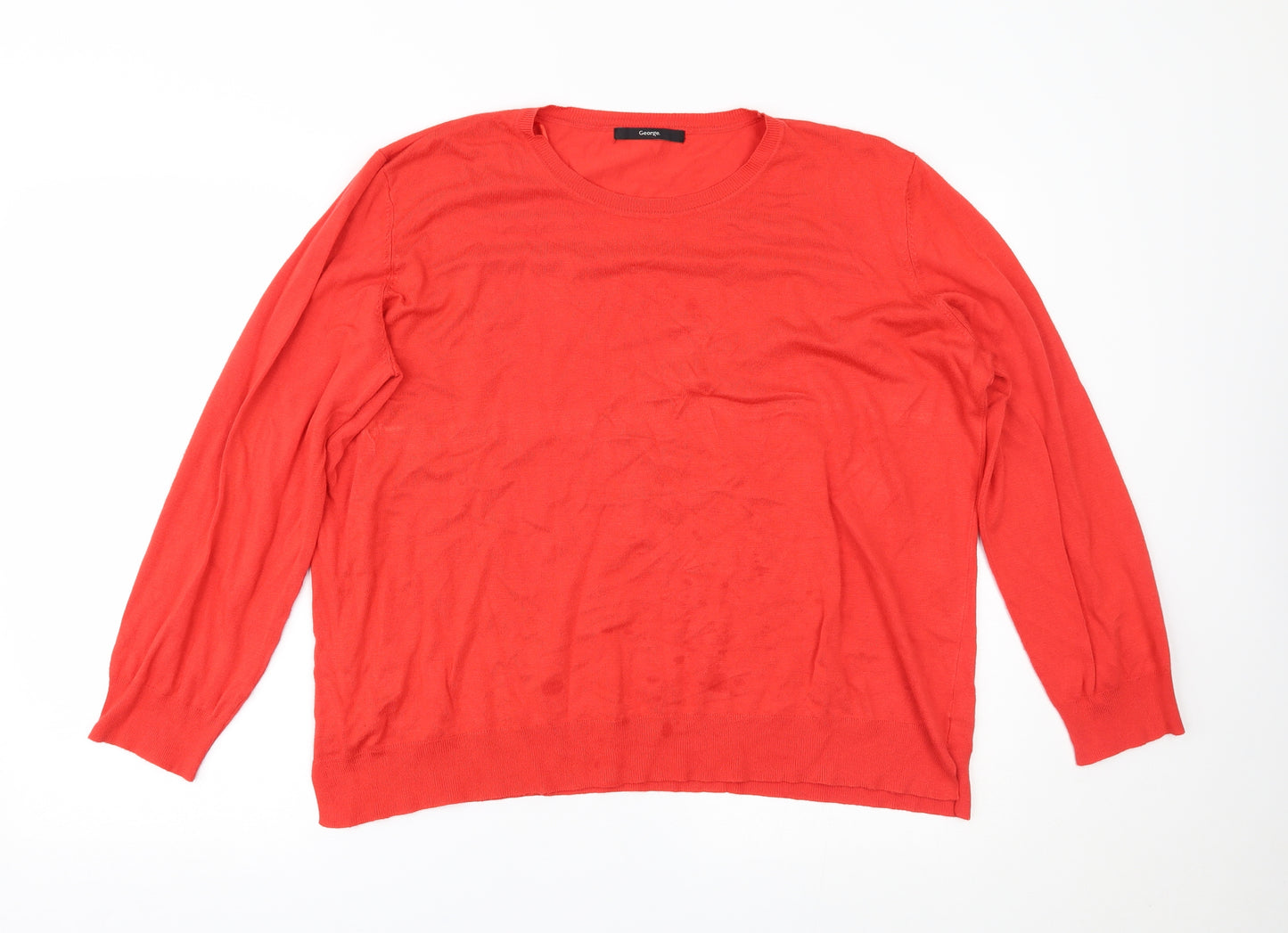 George Womens Red   Pullover Jumper Size 22