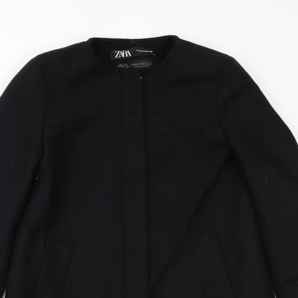 Zara Womens Black   Overcoat Coat Size XS