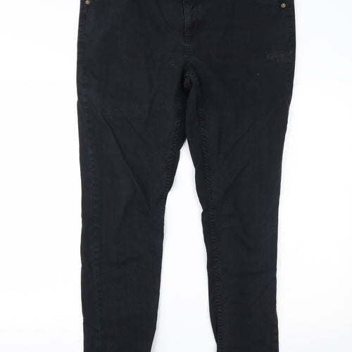 Matalan Womens Black  Denim Skinny Jeans Size 18 L28 in