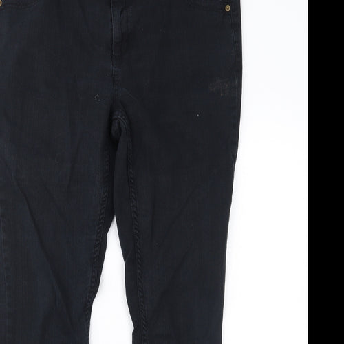 Matalan Womens Black  Denim Skinny Jeans Size 18 L28 in