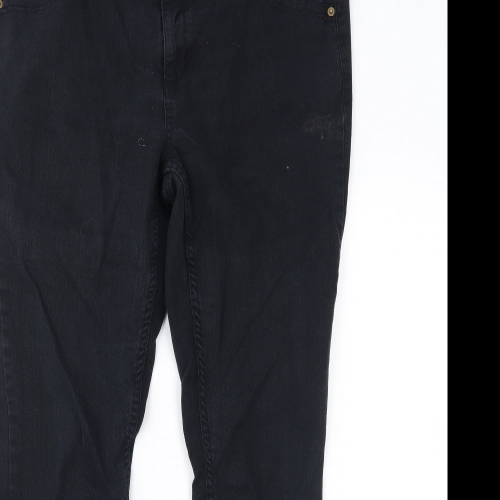 Matalan Womens Black  Denim Skinny Jeans Size 18 L28 in