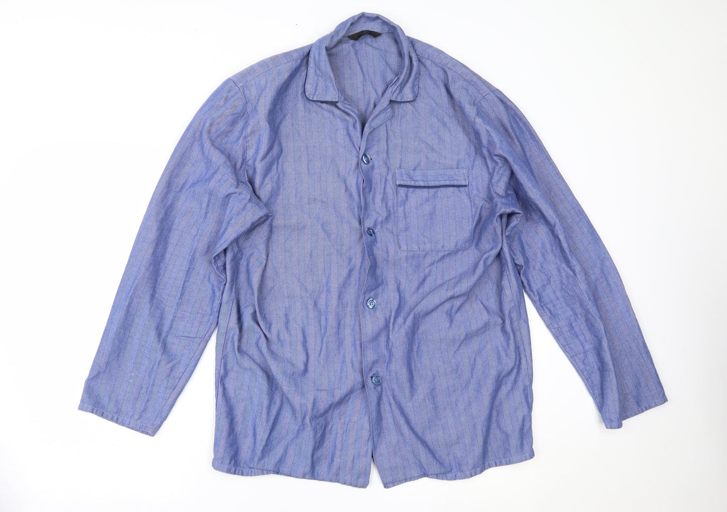 Marks and Spencer Mens Blue    Button-Up Size M