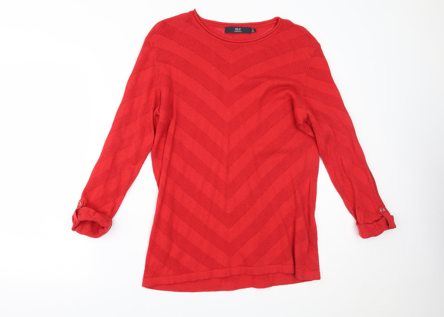 Isle Essentials Womens Red   Basic Blouse Size M