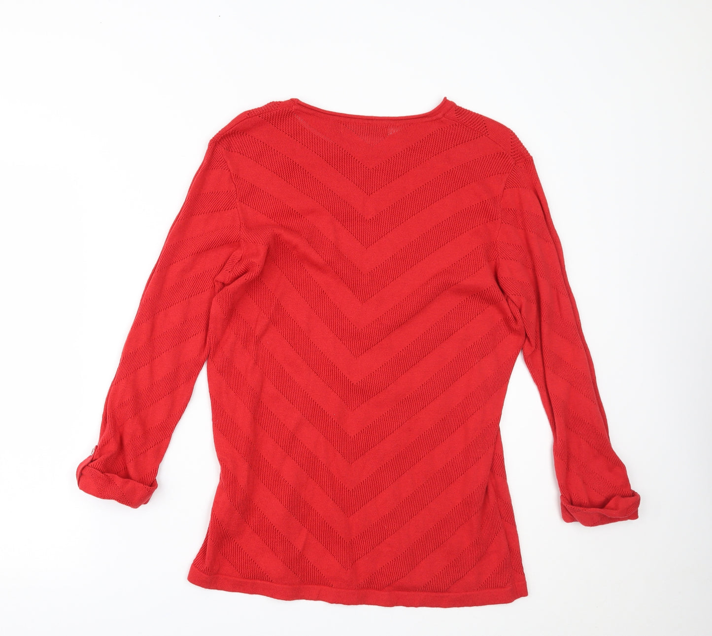 Isle Essentials Womens Red   Basic Blouse Size M