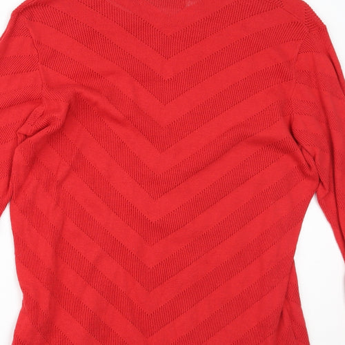 Isle Essentials Womens Red   Basic Blouse Size M