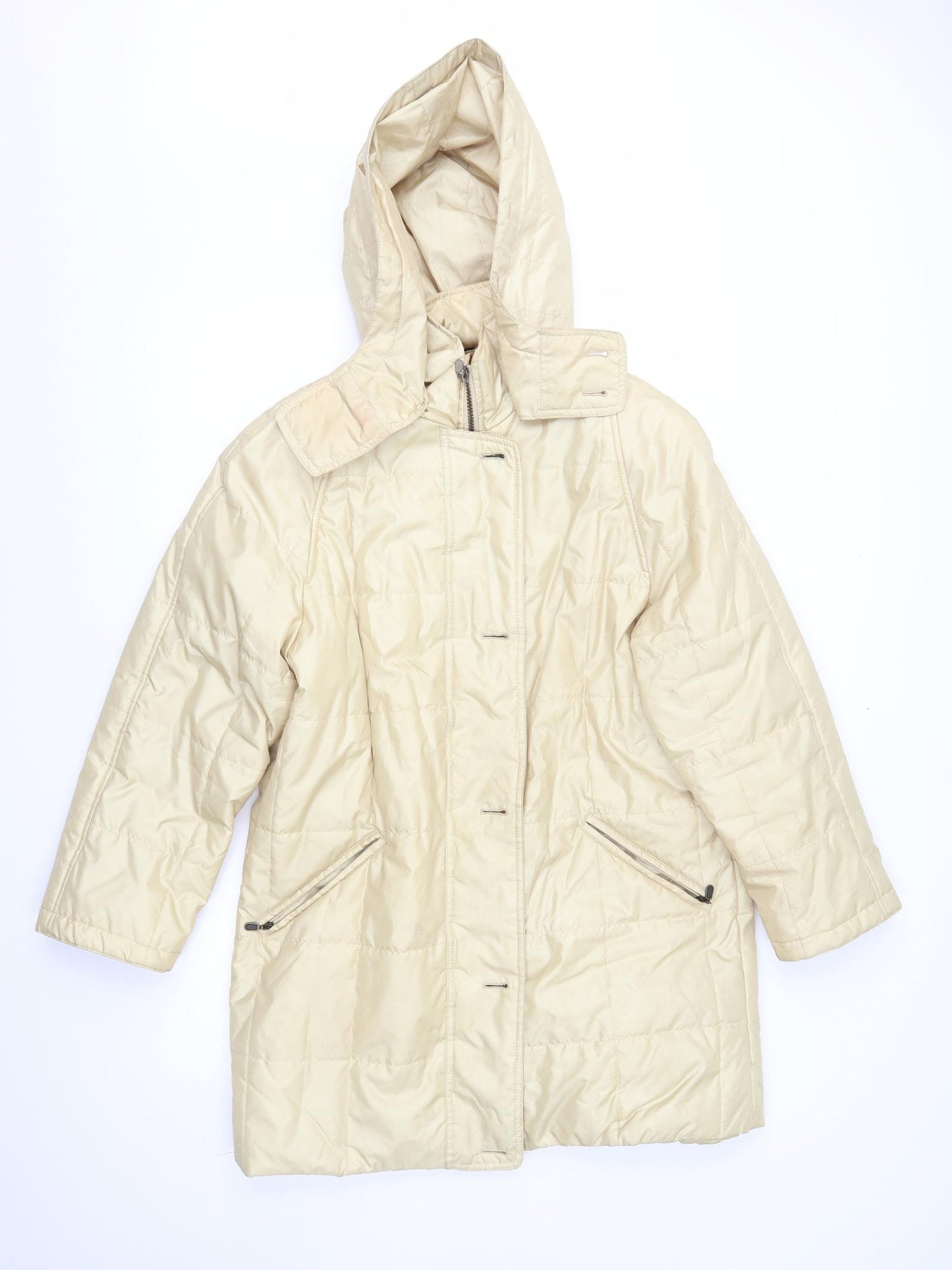 Stratus Womens Yellow   Puffer Jacket Coat Size 14