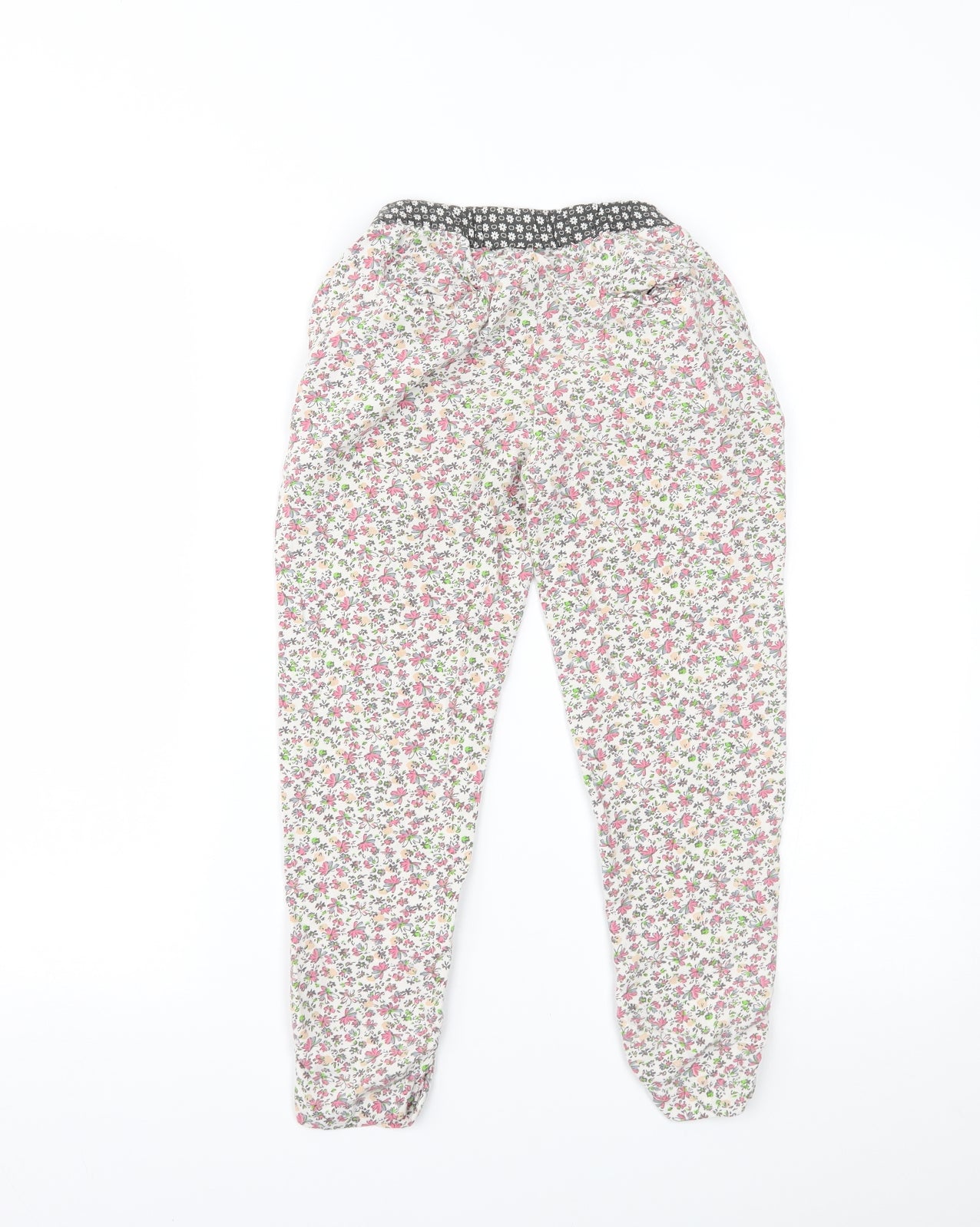 NEXT Girls White Floral   Trousers Size 8 Years