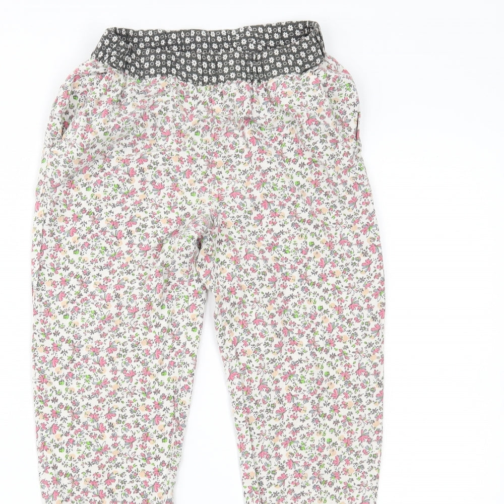 NEXT Girls White Floral   Trousers Size 8 Years