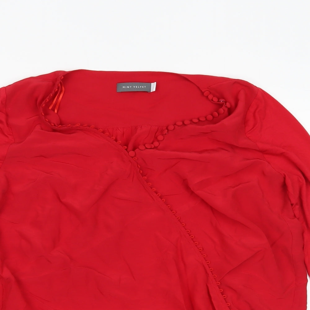 Mint Velvet Womens Red   Basic Blouse Size 12