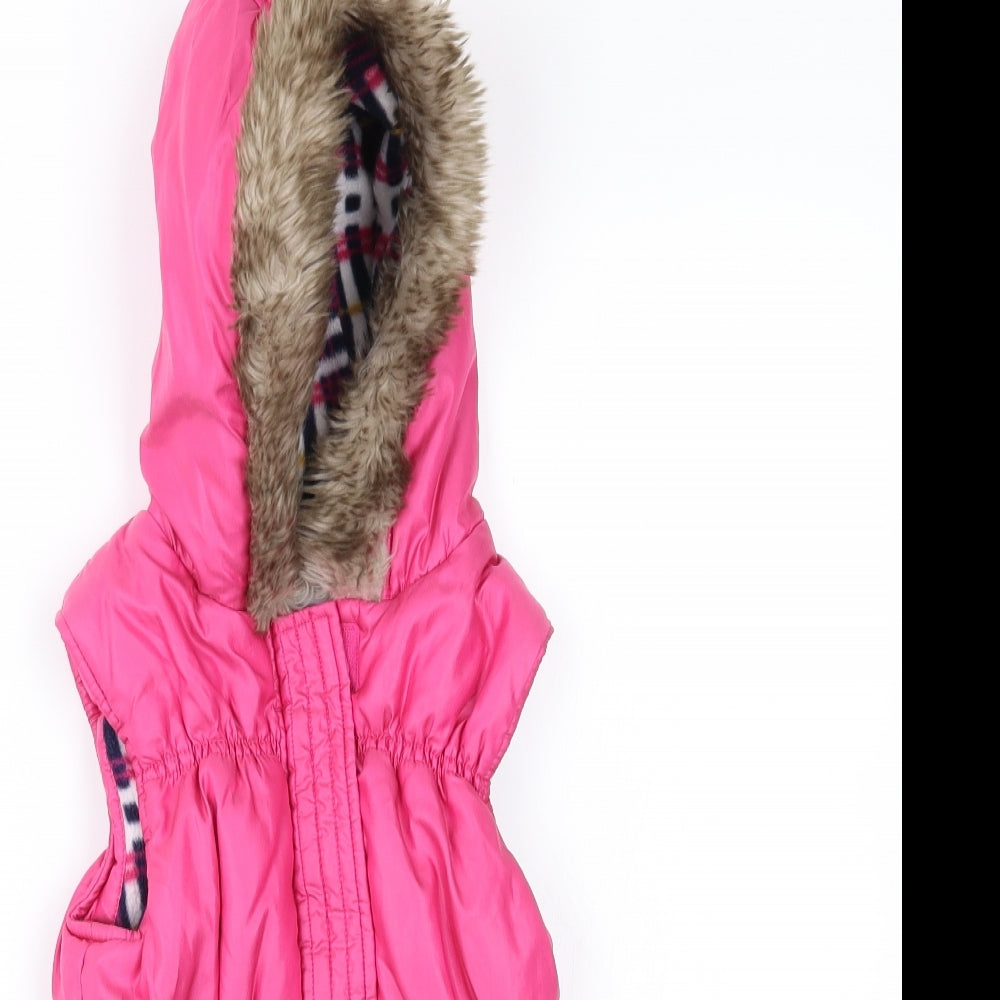 M&Co Girls Pink   Gilet Coat Size 7-8 Years
