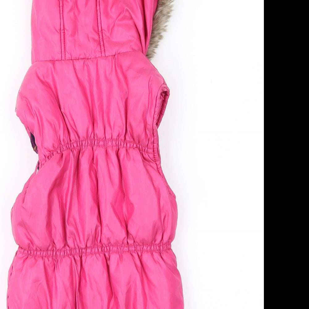 M&Co Girls Pink   Gilet Coat Size 7-8 Years