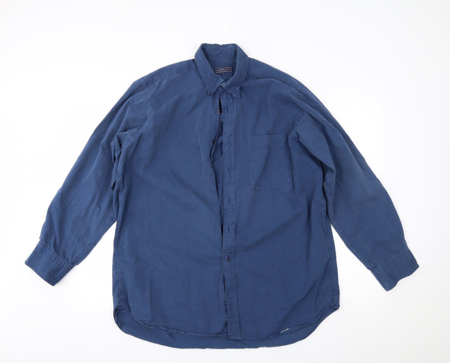 Charles Tyrwhitt Mens Blue    Button-Up Size L