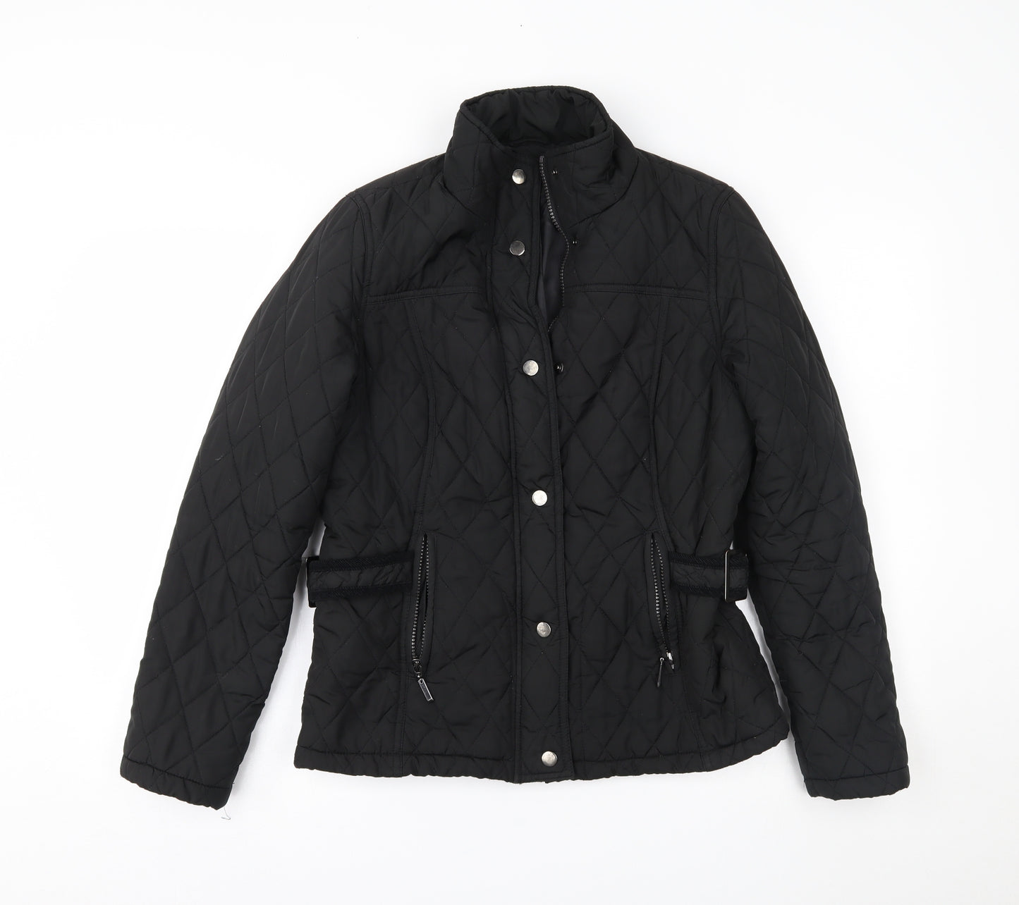 George Womens Black   Quilted Jacket Size 12