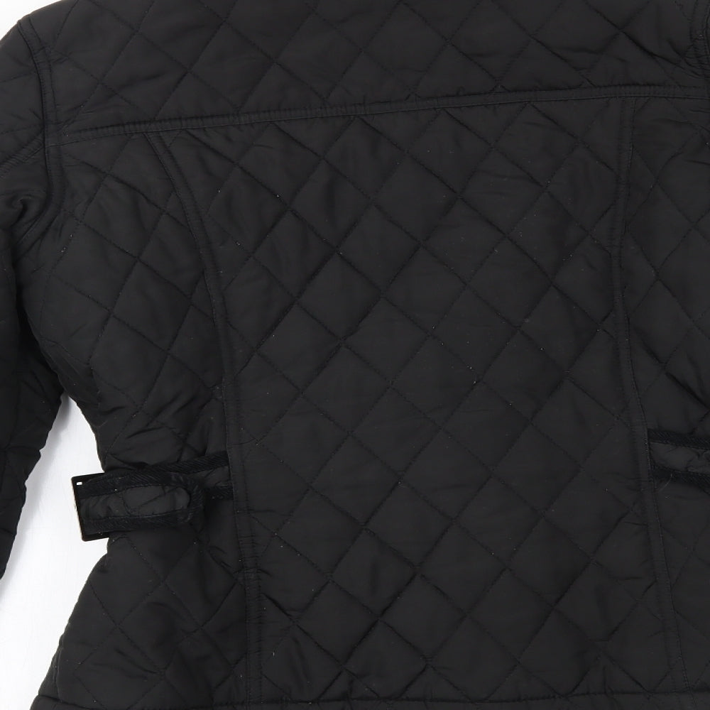 George Womens Black   Quilted Jacket Size 12
