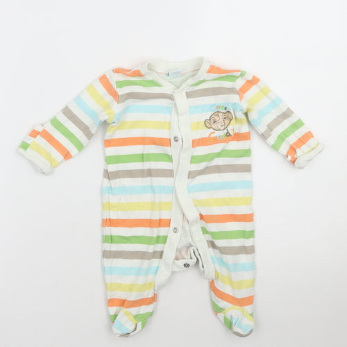 Disney Baby White Striped  Babygrow One-Piece Size Newborn  - The lion king