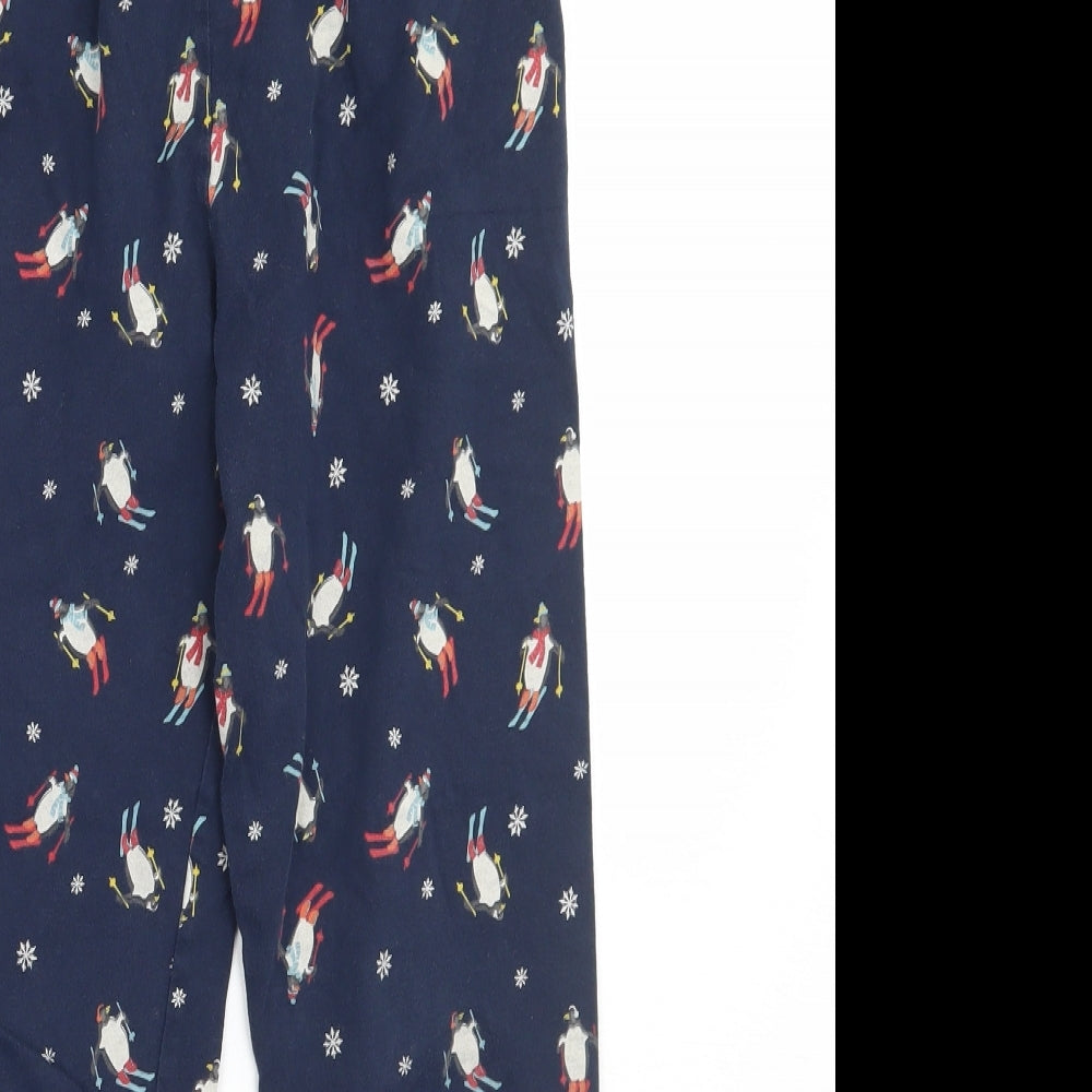 Marks and Spencer Boys Blue Geometric   Pyjama Pants Size 9-10 Years