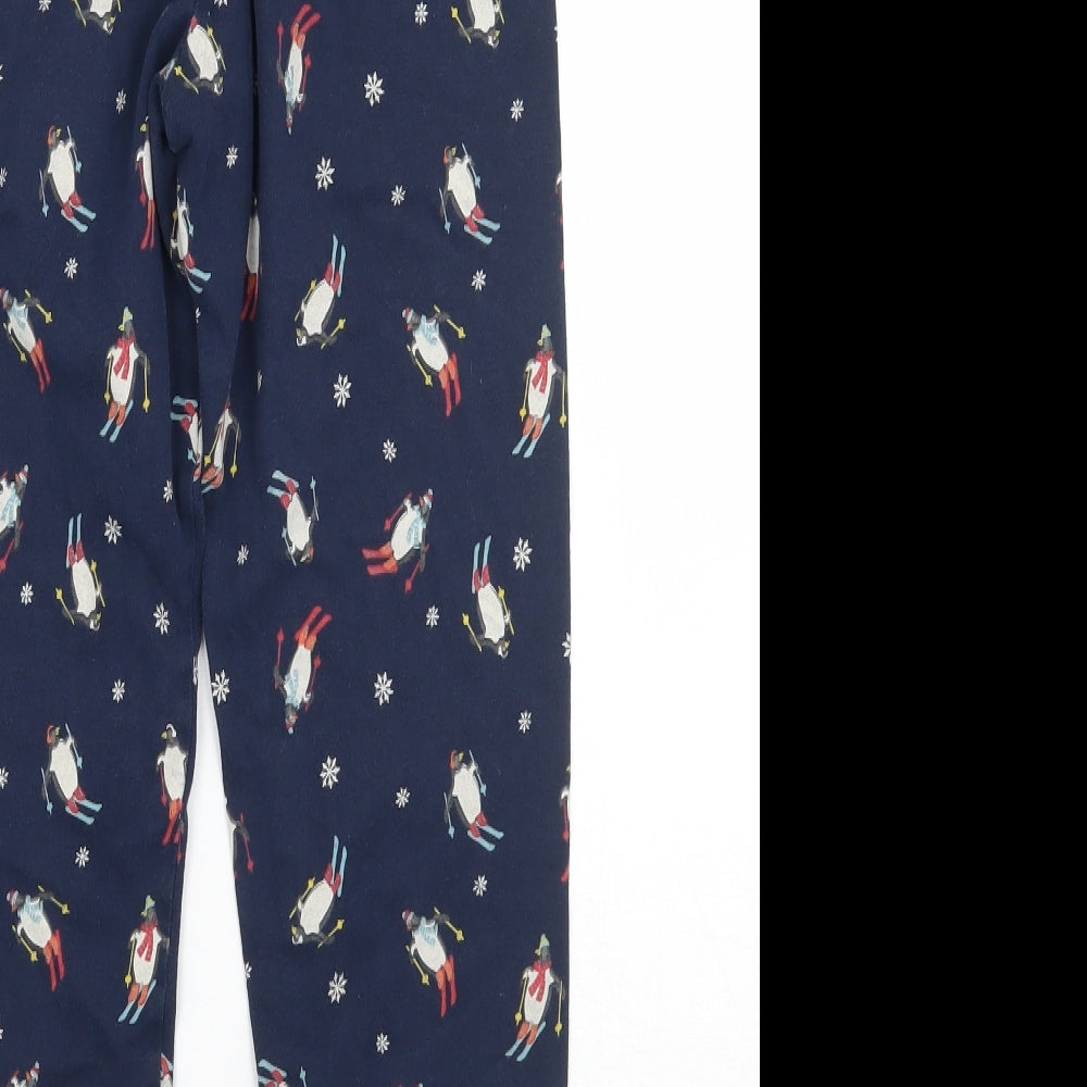 Marks and Spencer Boys Blue Geometric   Pyjama Pants Size 9-10 Years